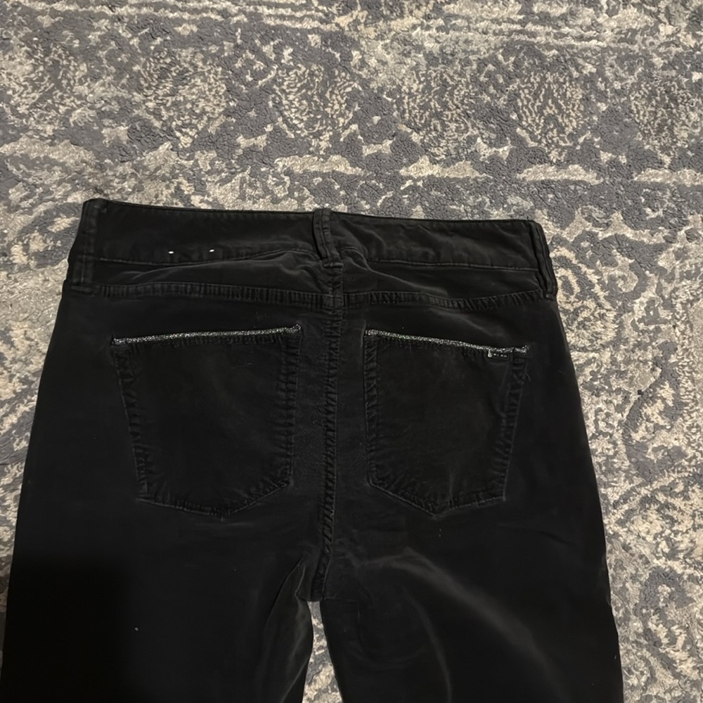White House Black Market Mid-rise Velvet Black Skinny Jeans Size 2 - Picture 8 of 10